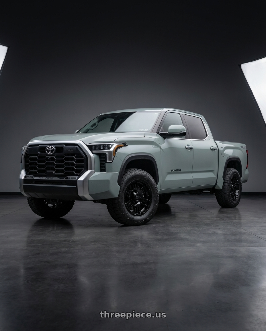 2024 Toyota Tundra with Gear Off Road 713B 6x139.7 20x9 +10 Gloss Black wheels