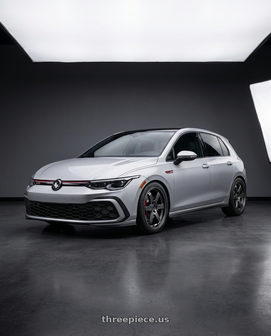 2026 Volkswagen gti SE with KATANA RACING KR08 5x112 18x8 +40 Glossy GunMetal wheels
