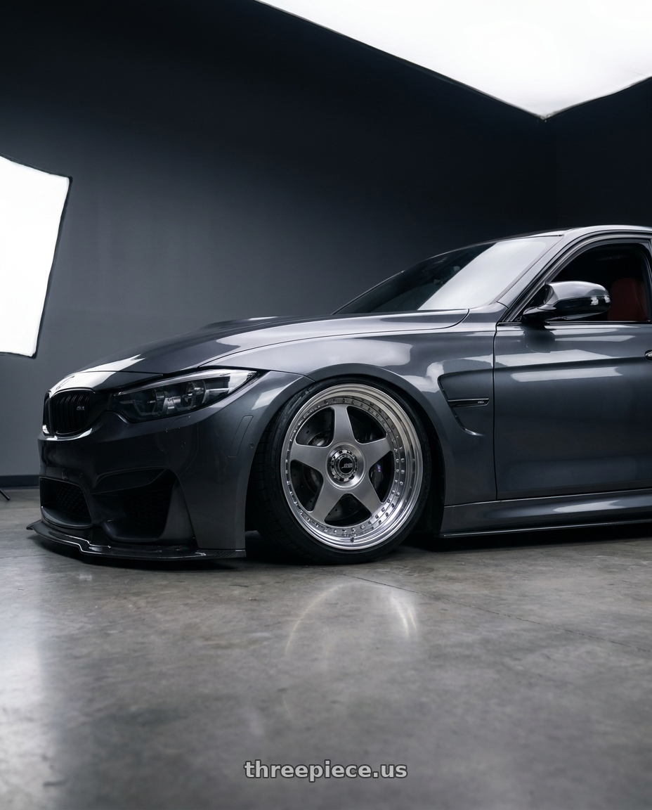2017 bmw m3 with SSR Professor SP6 5x112 20X9.5+30 SL Disk Titan Silver wheels