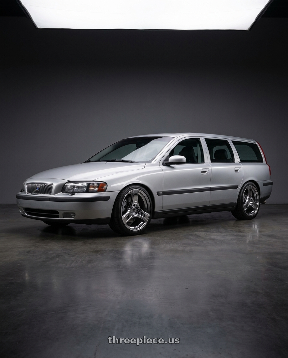 2001 Volvo v70 T5 with HERITAGE WHEEL BUSHIDO MONOC 5x108 18x9.5 +12 CHROME wheels