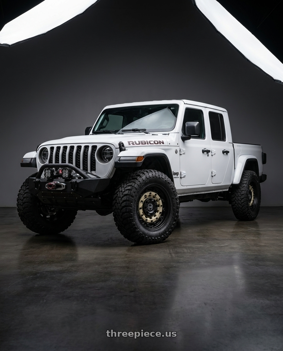 2021 Jeep Gladiator Sport fitted with Black Rhino ARSENAL 5X127/5X139.7 20X9.5 -18 SAND ON BLACK $500 wheels