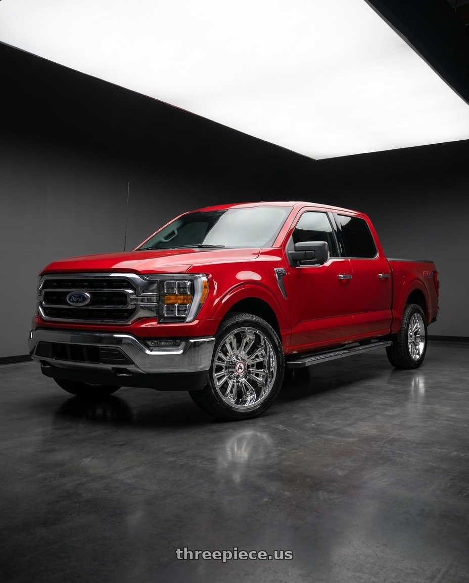 2025 ford f150 XLT supercrew with Asanti Off Road AB808 BLACKHAWK 6X135 20X9 -12 CHROME wheels