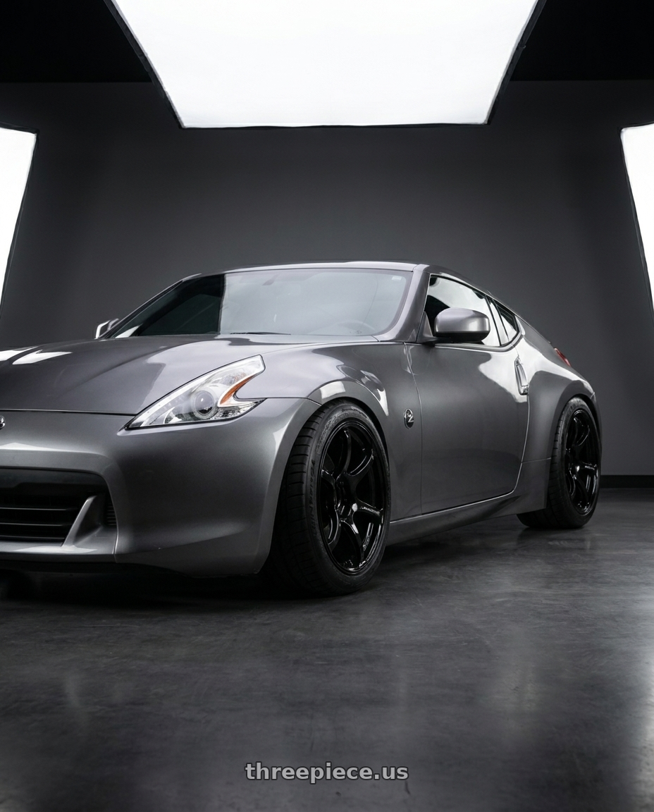 2009 Nissan 370z with Advan RGIII 5x114.3 18x10+35 Gloss Black wheels