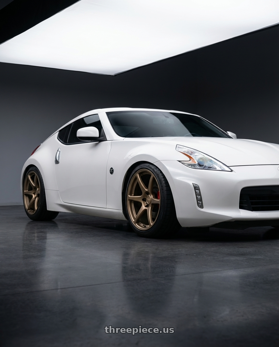 2019 Nissan 370Z with Kansei K11B Tandem 5x114.3 19x10.5 22 Bronze wheels