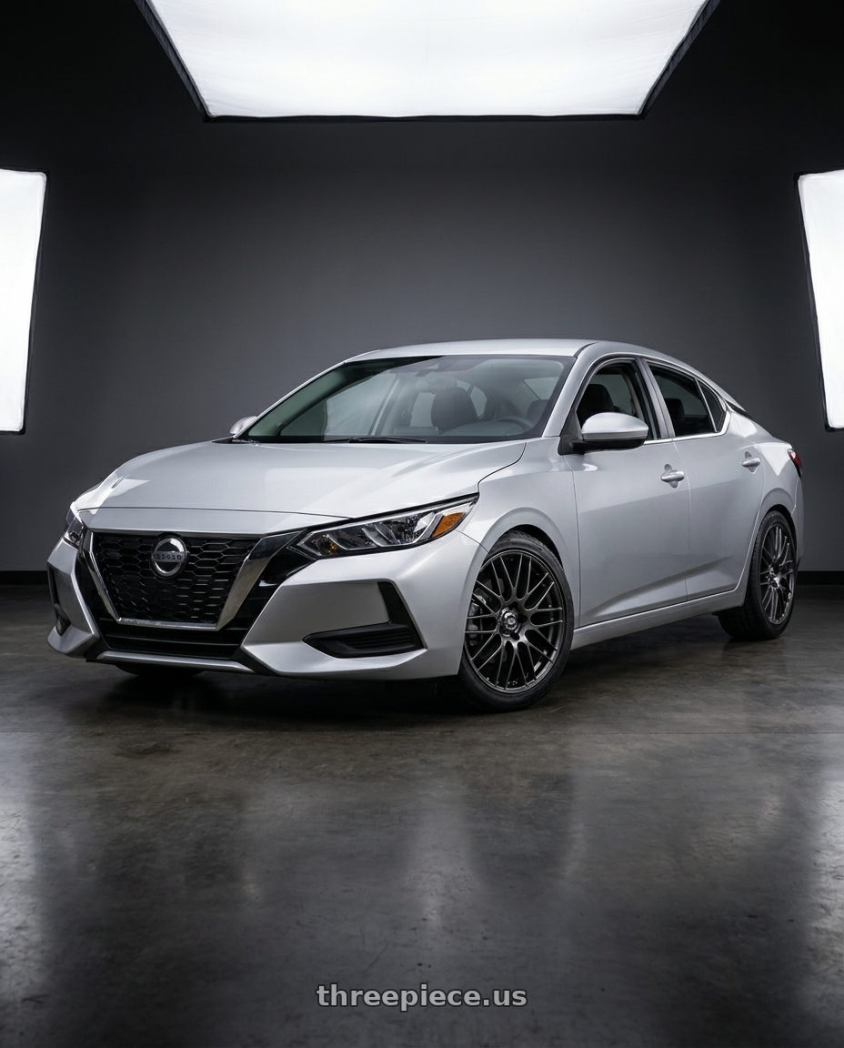 2020 Nissan Sentra SV with Enkei EKM3 5x114.3 17x7+38 Gunmetal wheels