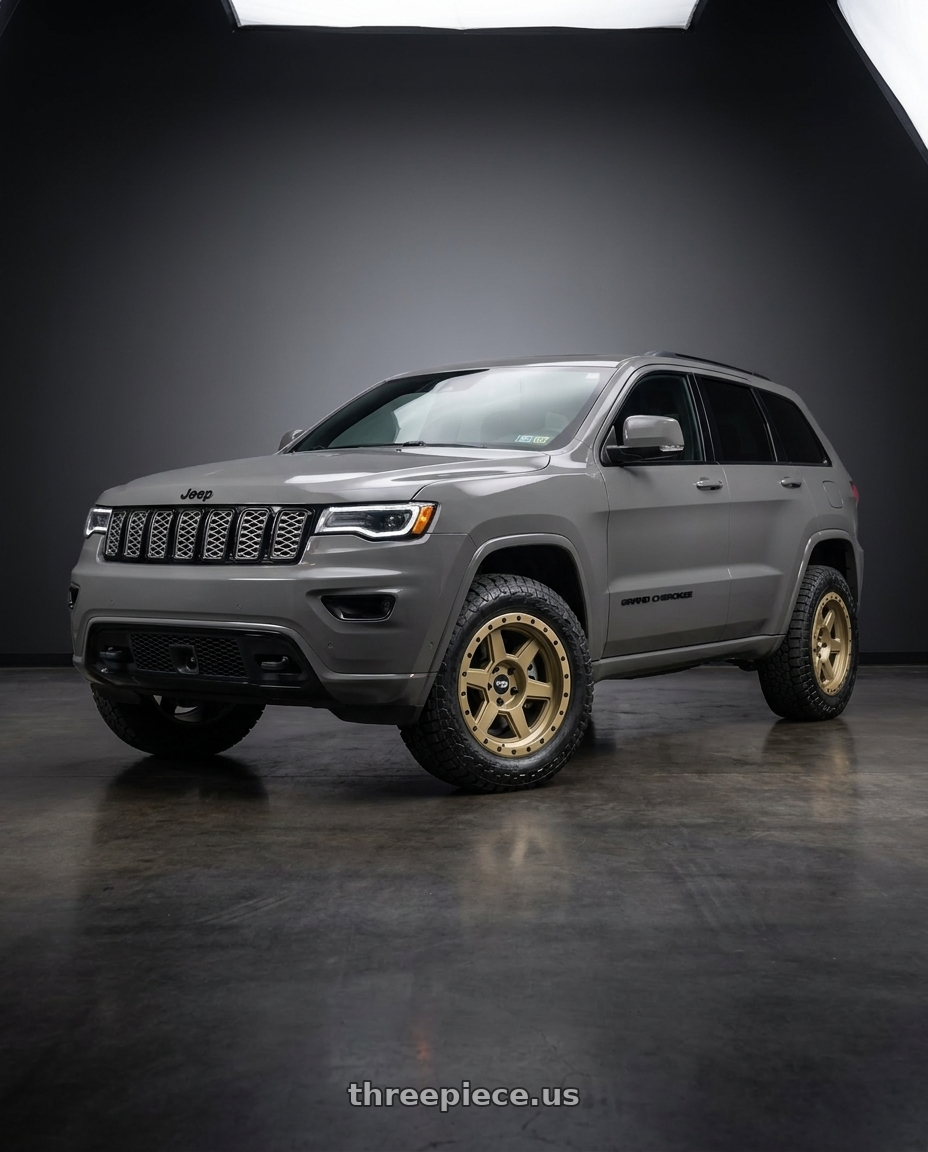 2021 Jeep Grand Cherokee Overland with Dirty Life Compound 9315 5x127 18x9-12 Desert Sand wheels