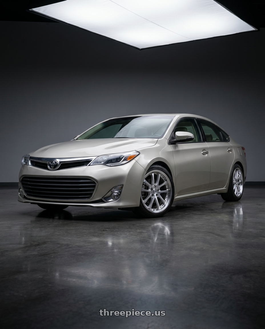 2013 toyota avalon with Vors AR5 5x114.3 17x8 +35 Silver Machine Face Lip Chrome Rivet wheels