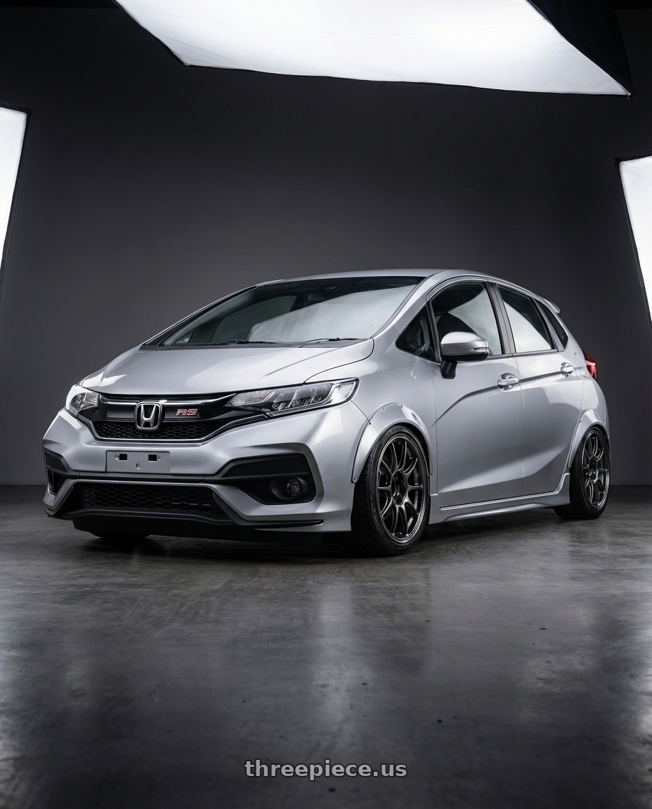 2022 Honda Jazz RS, silver with WedsSport TC105X 5x114.3 17x8.0+42 EJ Titan Face: F wheels