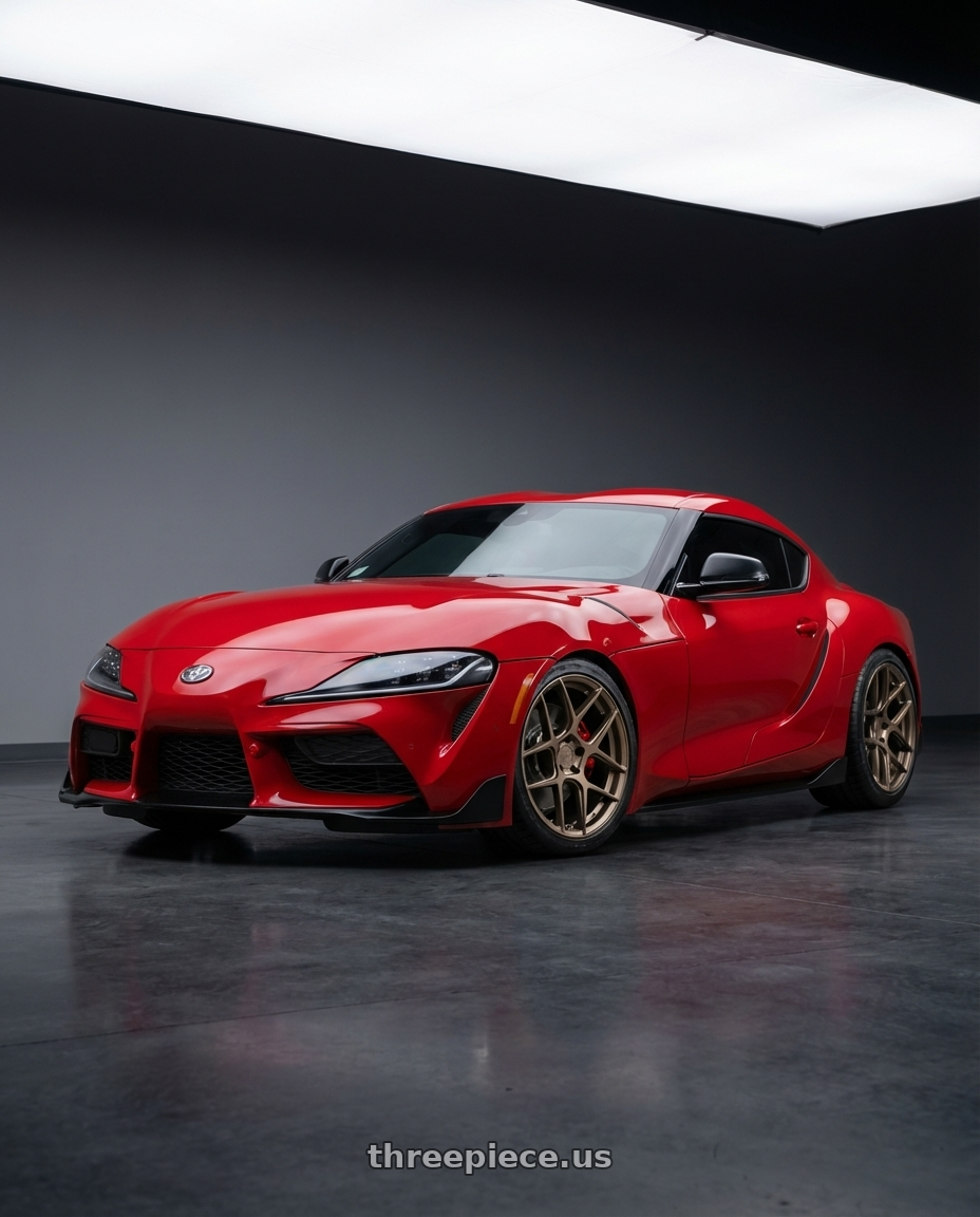 2023 Toyota GR Supra with Aodhan AFF2 5x112 19x9.5+35 Matte Bronze wheels