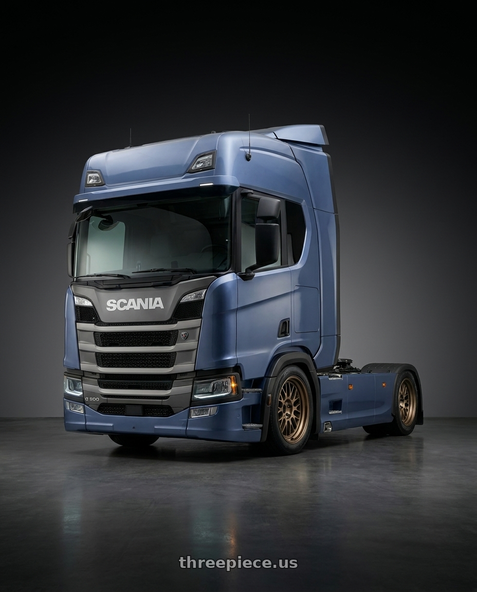 2022 Scania G500 with Volk Racing 21A 5x115 18X9+0  Bronze wheels