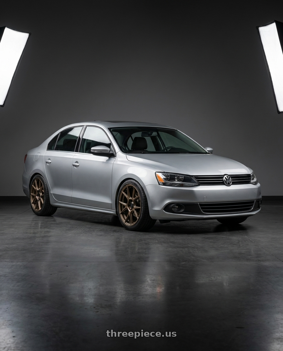 2016 Volkswagen Jetta GLI MK6 with Konig Ampliform 5x112 18x8.5+43 Gloss Bronze wheels