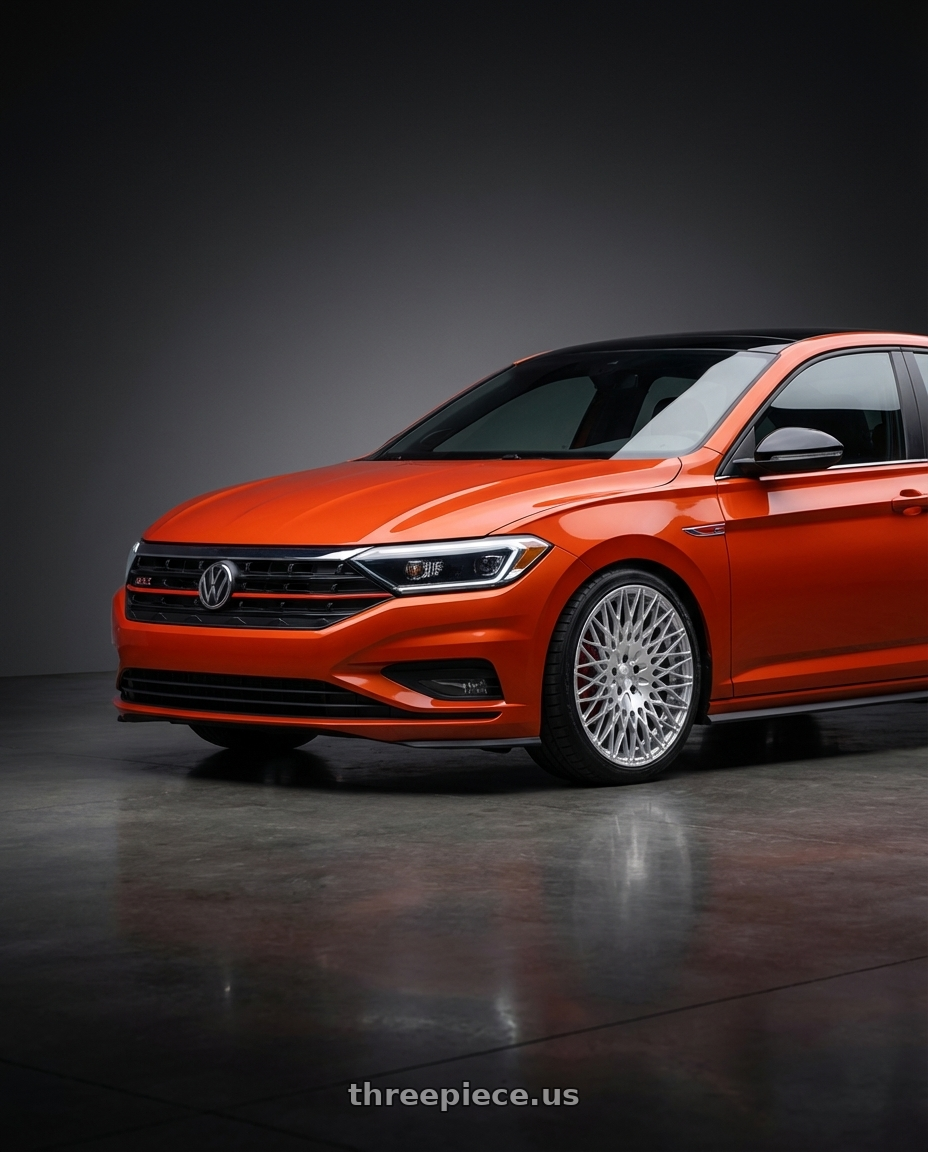 2023 Volkswagen Jetta GLI MK7 with Avant Garde Wheels M540 5X112 18x9 +48 Silver Machined wheels