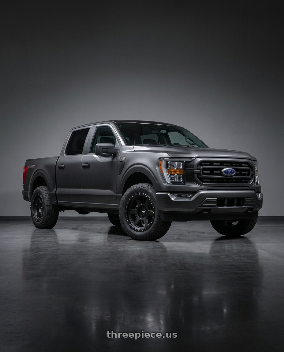 2021 Ford F-150 XL with Dirty Life Compound 9315 6x135 18x9-12 Matte Black wheels