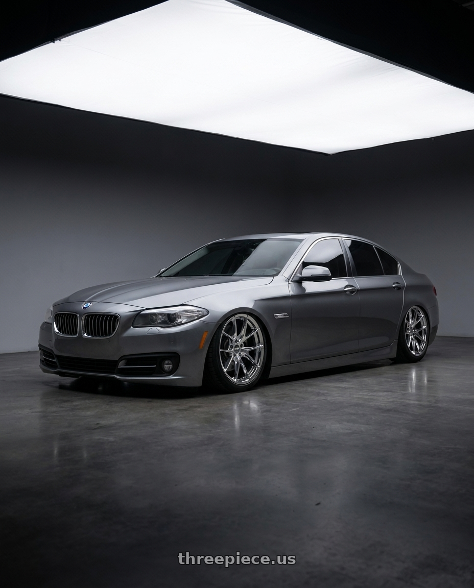 2016 bmw 528i with ESR Wheels RF2 5x120 18x9.5 +35 Chrome wheels