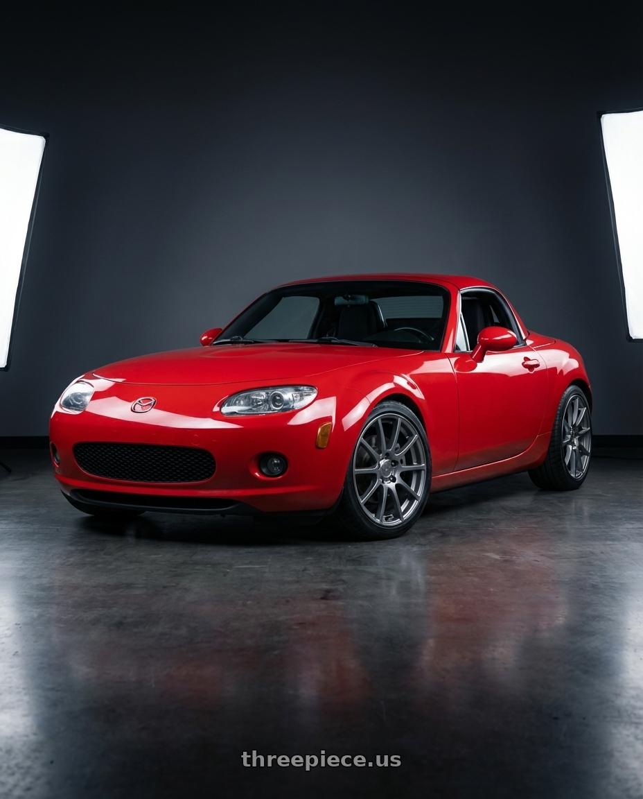 2012 Mazda MX-5 Miata NC with Ssr Gtv04 5x114.3 17×7.0x7+42  METALLIC GRAY wheels