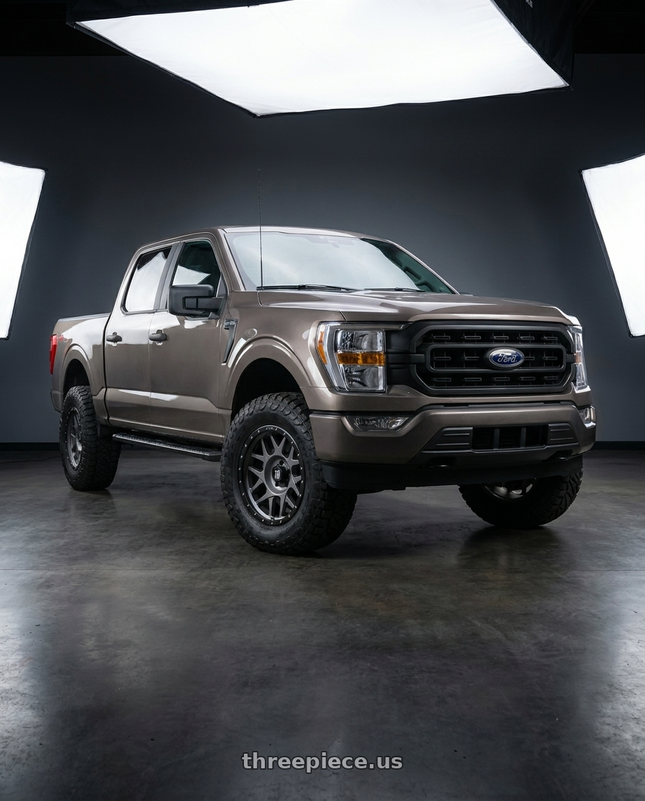 2013 Ford F-150 with XD XD127 BULLY 6X135 20X9 +0 MATTE GRAY BLACK RING wheels
