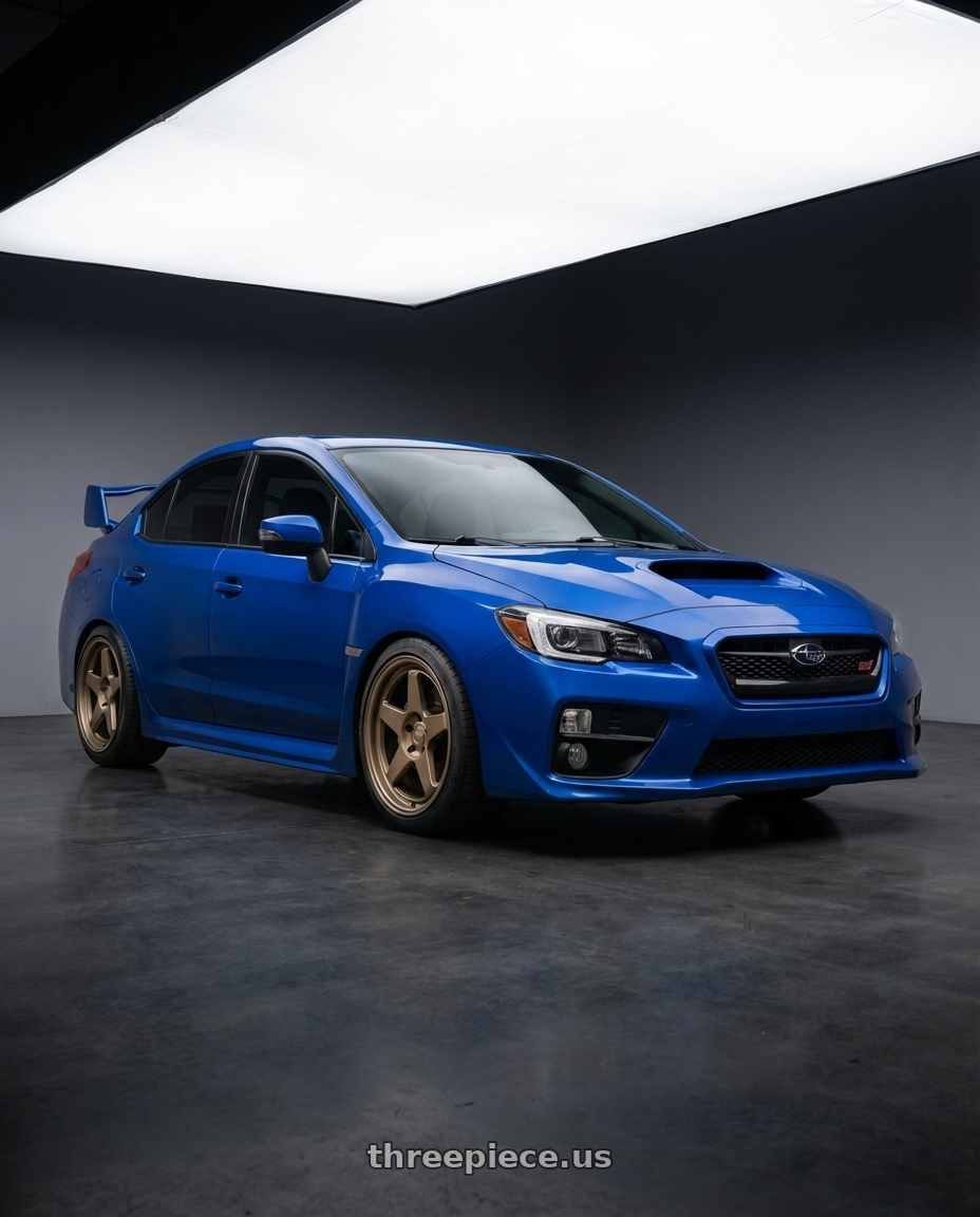 2018 Subaru WRX STI with Kansei K12B KNP 5x114.3 18x9 12 Bronze wheels