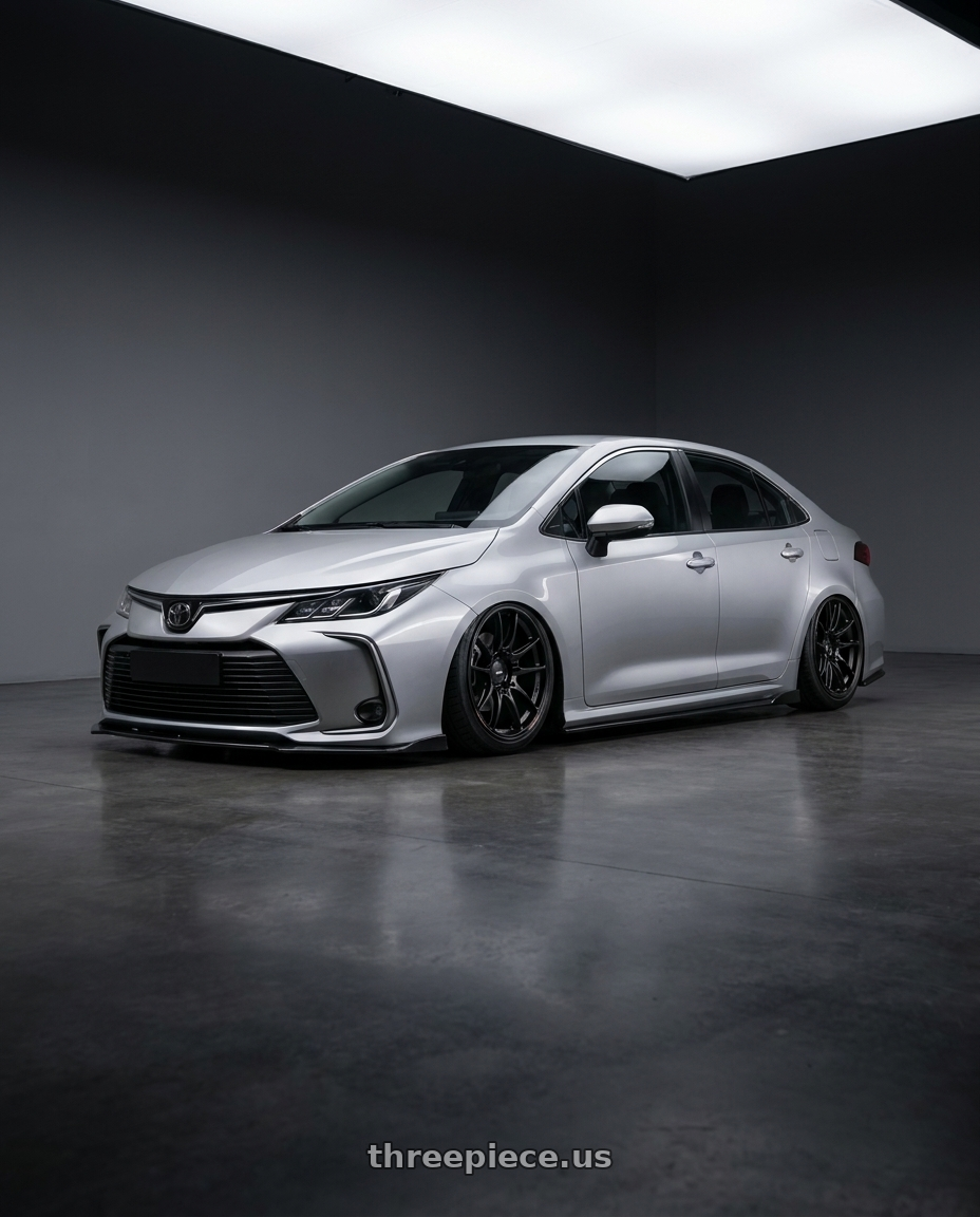2021 Corolla altis gr sport with Enkei GTC02 4x100 17x7.5+35 Black wheels