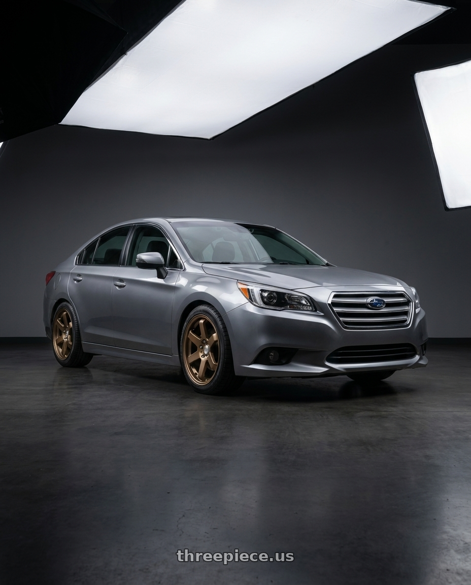 2015 subaru legacy grey with Axe ZX6  5x114 18X8.5+40 BRONZE wheels