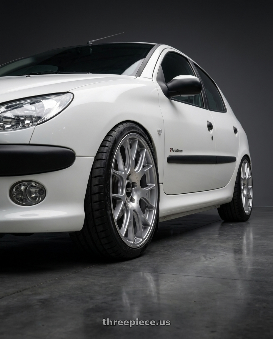 2011 Peugeot 206 SD with BBS CH-R 5x130 19x8.5 +51 Brilliant Silver Polished Rim Protector wheels
