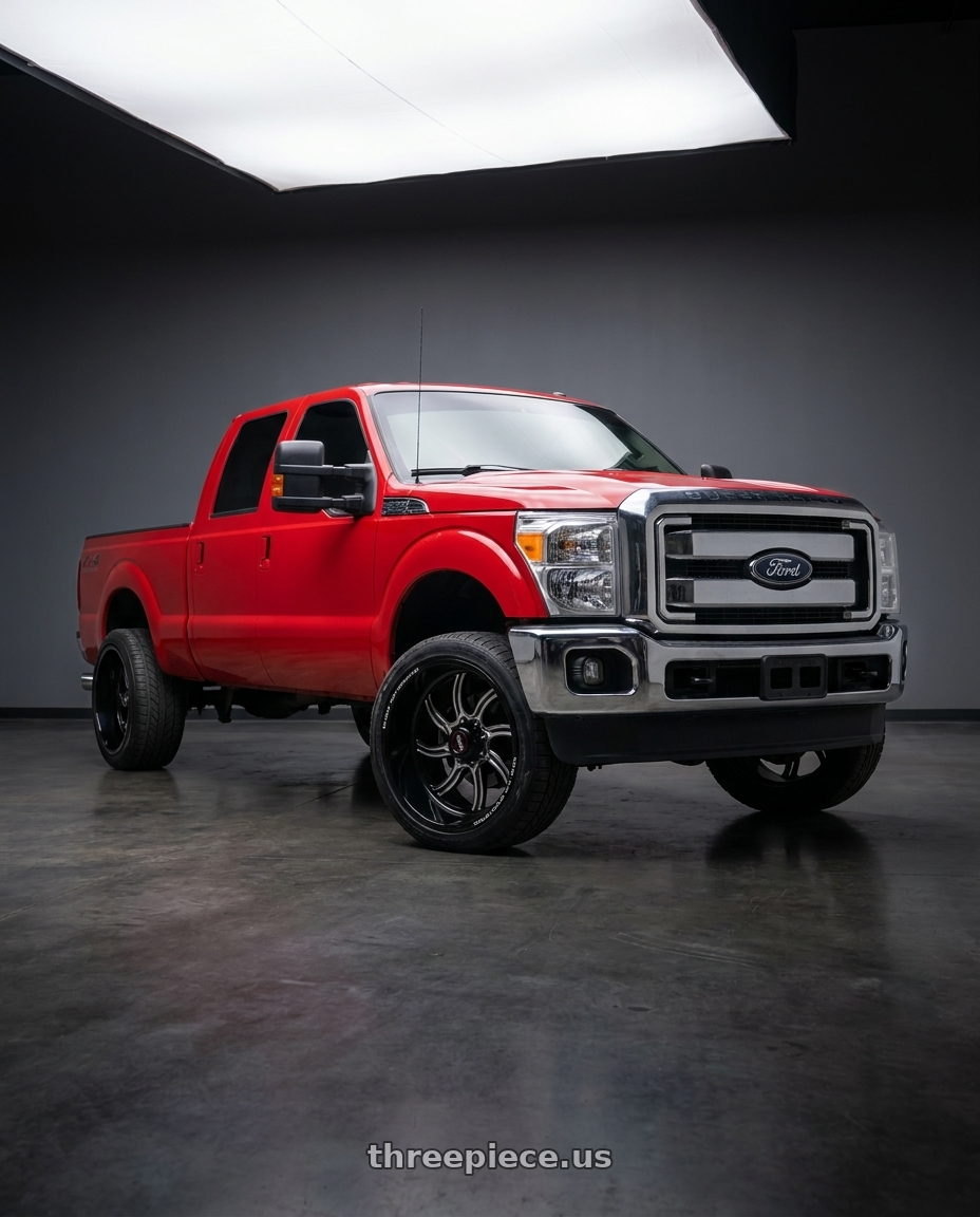 2011 Ford f250 with WELD Off-Road Slingblade 8x170 20x9 +20 Gloss Black/Milled wheels