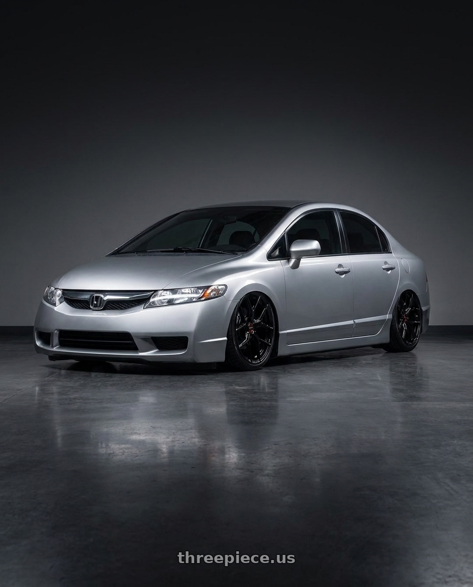 2010 Fd1 Civic with VOSSEN HF-5 5X114.3 19x9.5 +40 GLOSS BLACK wheels