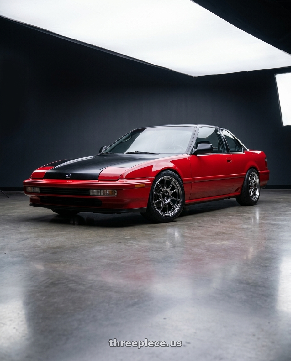 1991 Honda prelude with Advan Racing RZII 4x100 16x7.0 +30 RACING HYPER BLACK & RING wheels