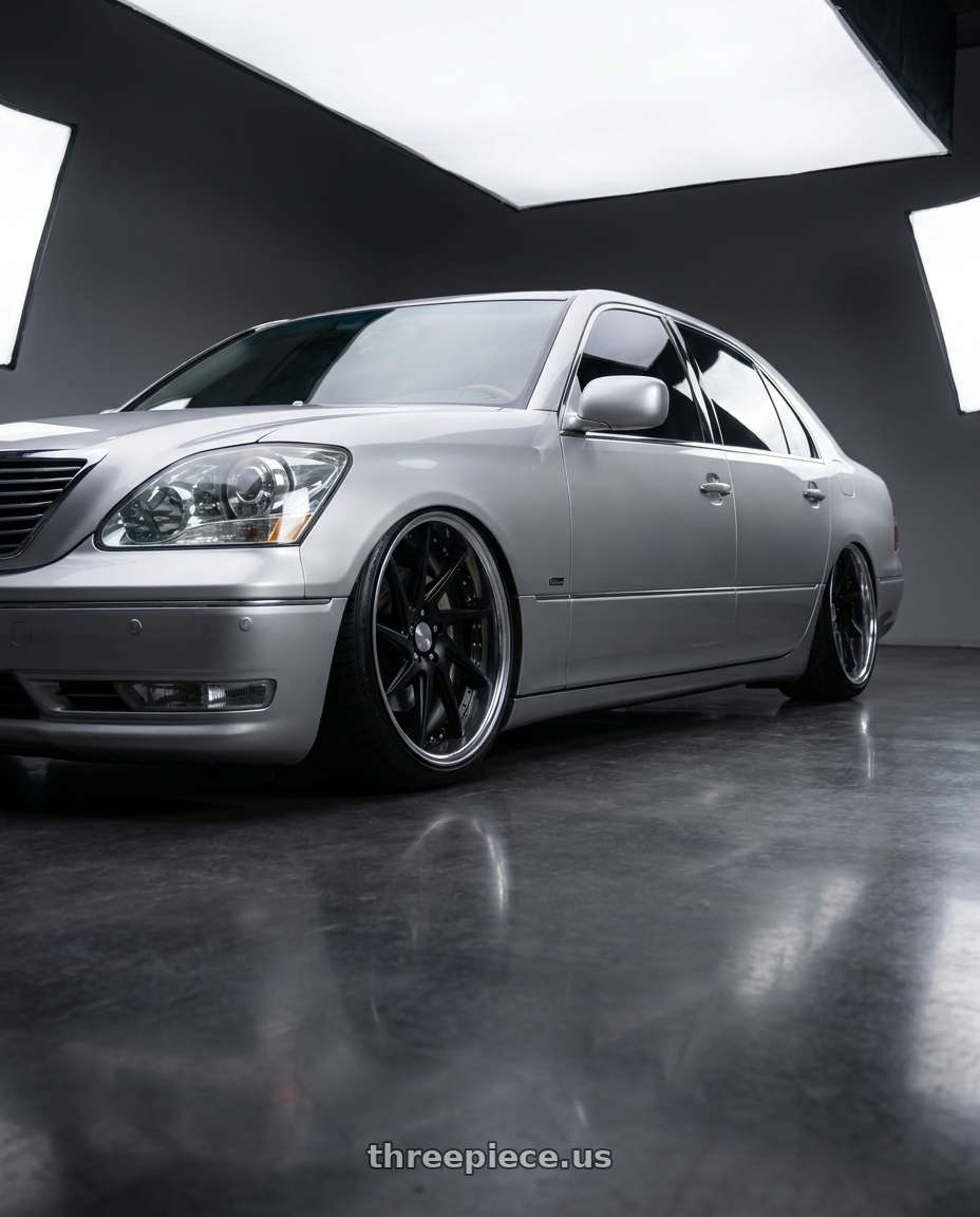 2004 lexus ls430 with Work Gnosis Cvs 5x114.3 19x9+38 A Disk Matte Black wheels
