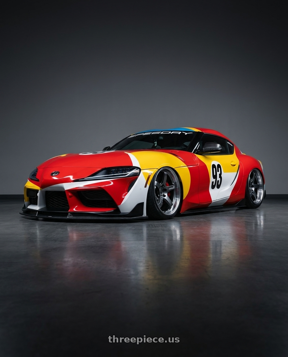 2023 toyota supra with Advan Racing GT BEYOND 5x112 20x11.0 +35 MACHINING & HYPER PLATINUM BLACK wheels