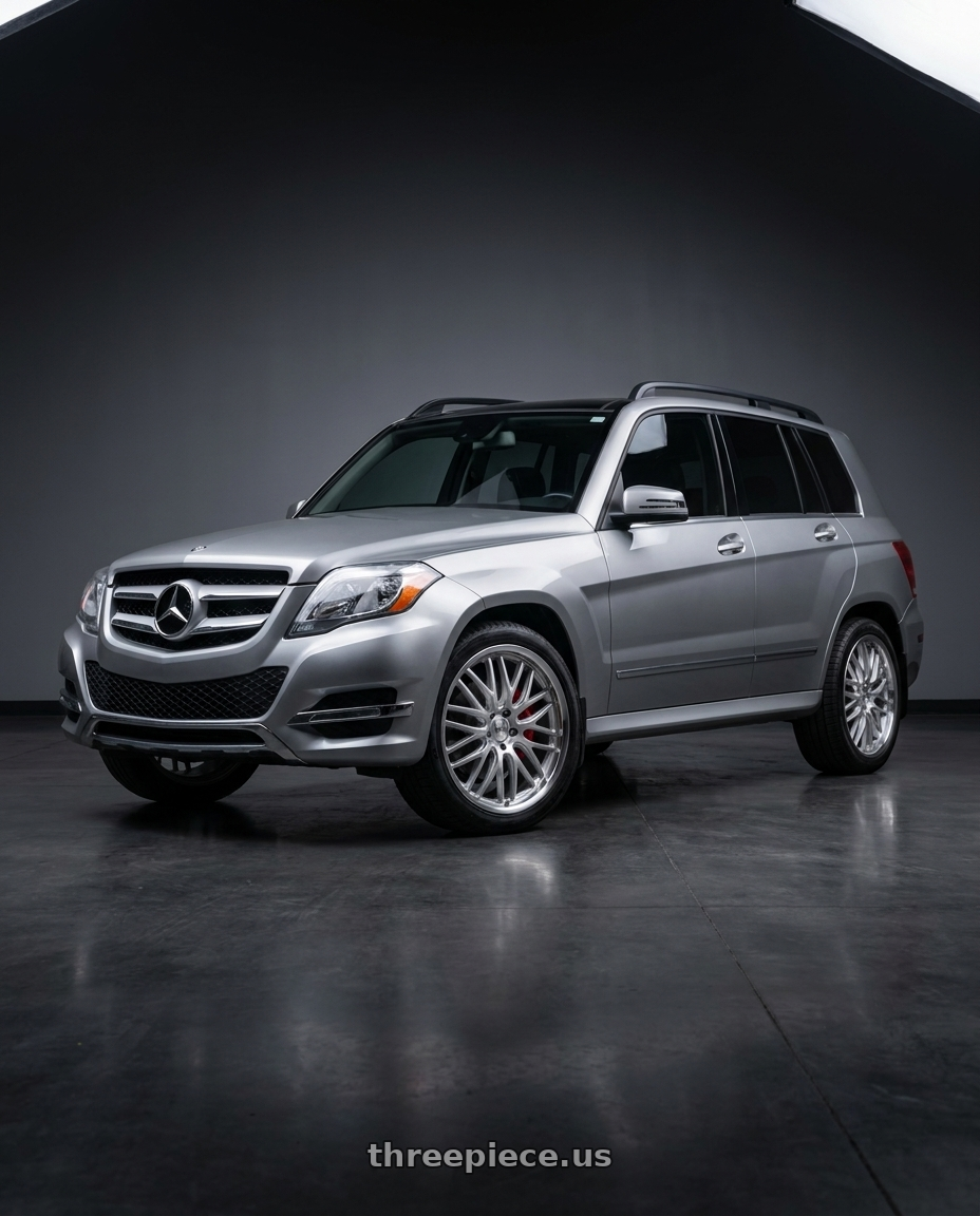 2015 Mercedes Benz GLK350 4MATIC with V�xx Masi 5x112 20x9+35 Silver Mirror Mach Lip wheels