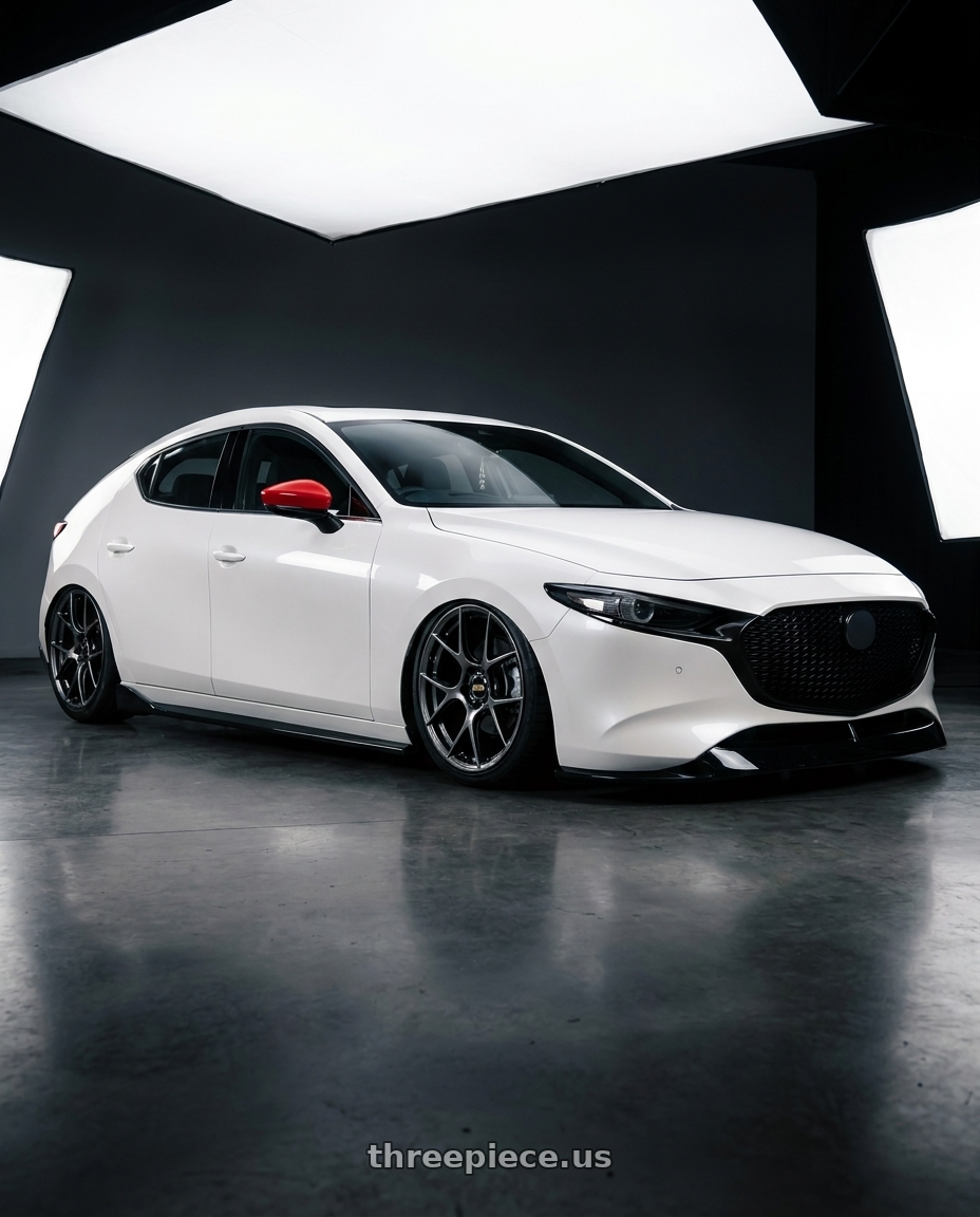 2024 Mazda3 Fastback  with BBS RE-V7 5x112 19x9.5 +36 Diamond Black wheels