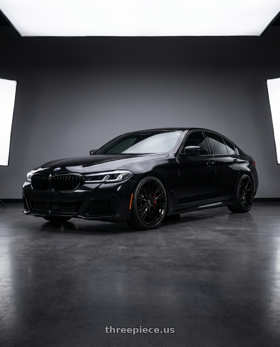 2023 bmw m550i with Asanti Black ABL30 CORONA TRUCK 5X112 20X9 +25 GLOSS BLACK wheels