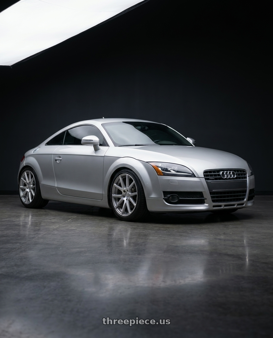 2008 audi mk2 with Aodhan AFF2 5x112 19x8.5+35 Gloss Silver Machined Face wheels
