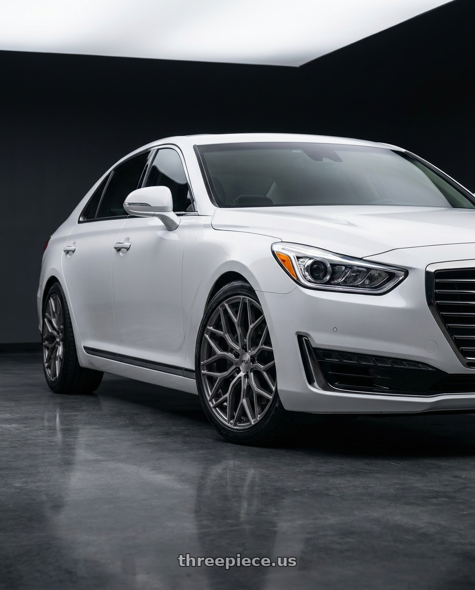 2018 genesis g90 ultimate with Niche 1PC M265 MAZZANTI 5X114.3 20X10.5 +40 ANTHRACITE BRUSHED TINT CLEAR wheels