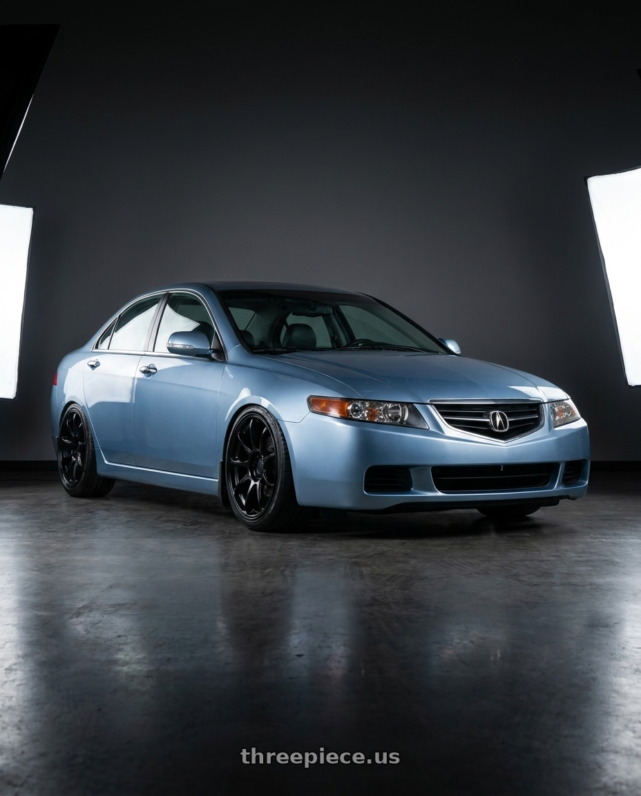 2005 Acura Tsx with Aodhan AH06 5X100 18x9+30 Matte Black wheels