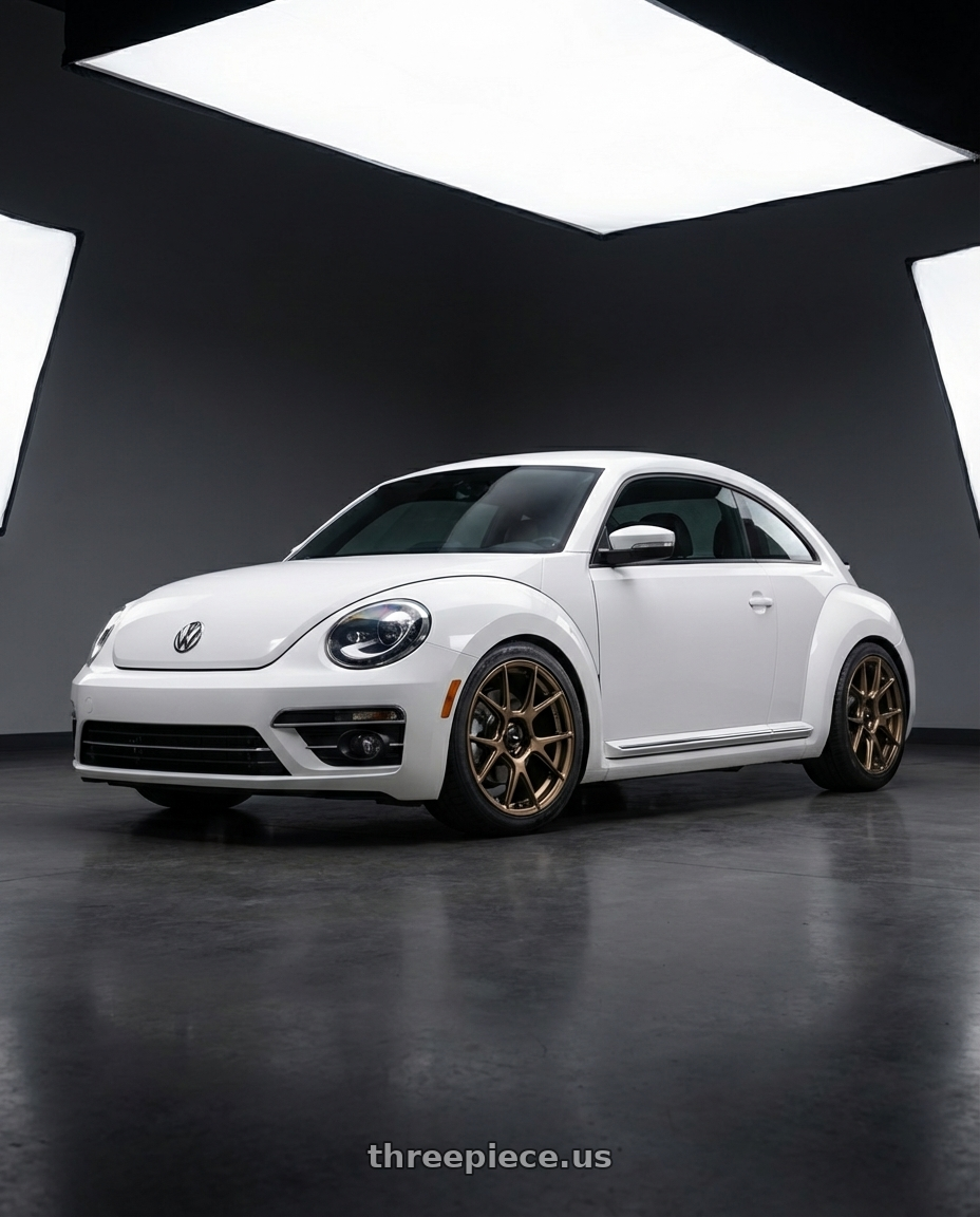 2016 Volkswagen Beetle Turbo with Konig Ampliform 5x112 18x8.5+43 Gloss Bronze wheels