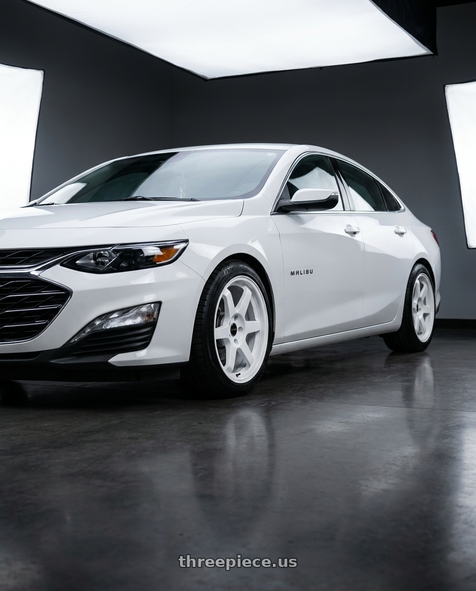 2022 Chevrolet Malibu LT  with Vors TR37 5x115 17x8 +35 White wheels