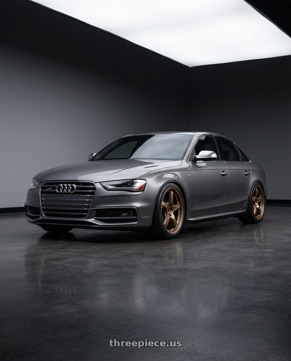 2015 Audi S4 B8.5 with Gram Lights 57CR 5x112 19x10.5+35 Bronze II wheels