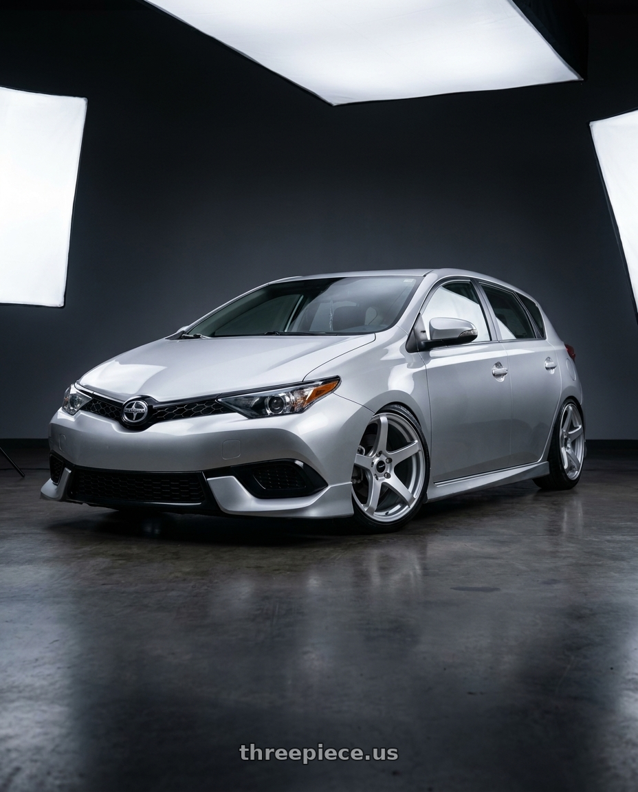 2016 Scion iM with Enkei Kojin 5x114.3 17x8+35 Matte Silver wheels