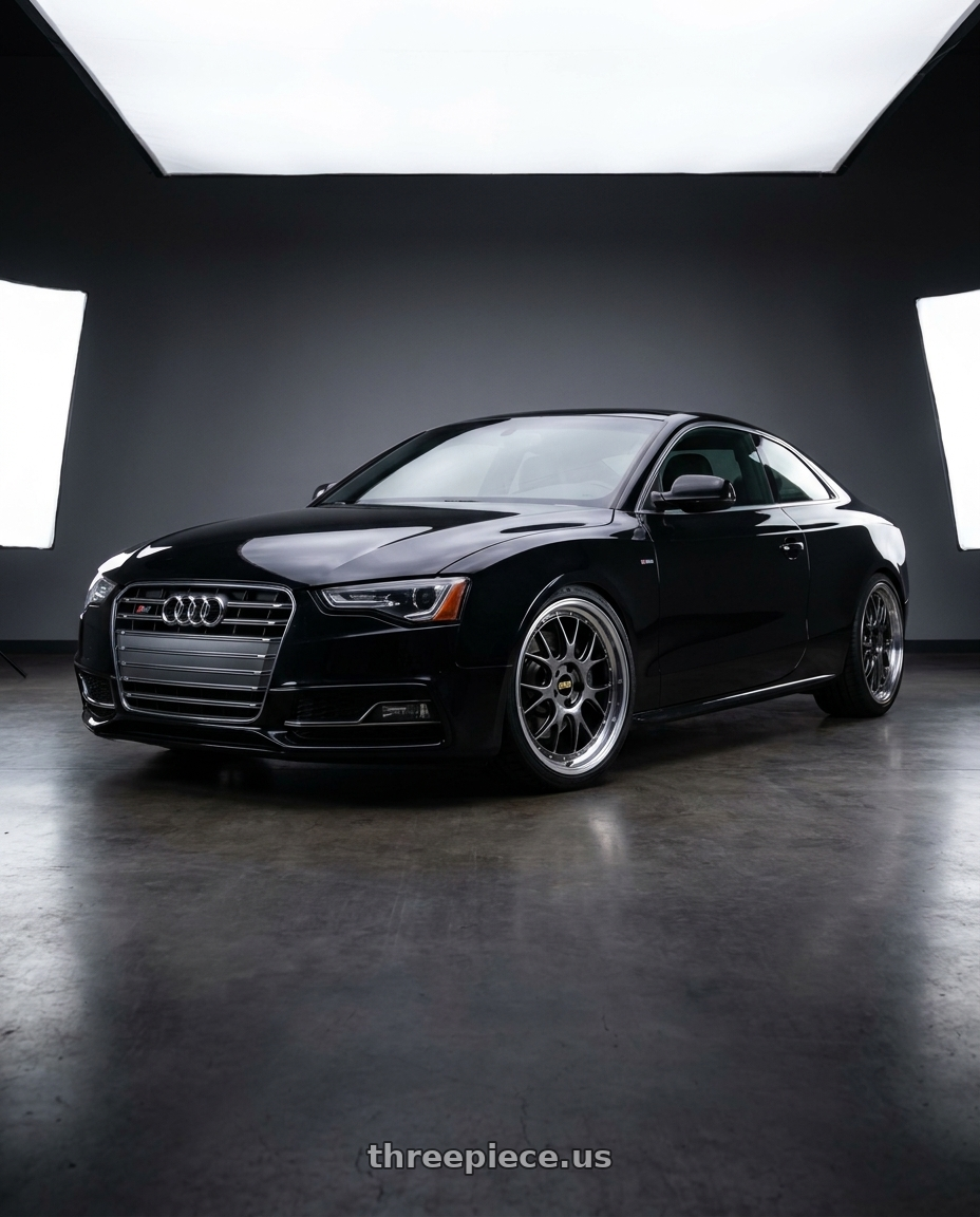 2014 Audi S5 Premium Plus with BBS LM-R 5x112 20x10 +12 Diamond Black Center / Diamond Cut Lip wheels