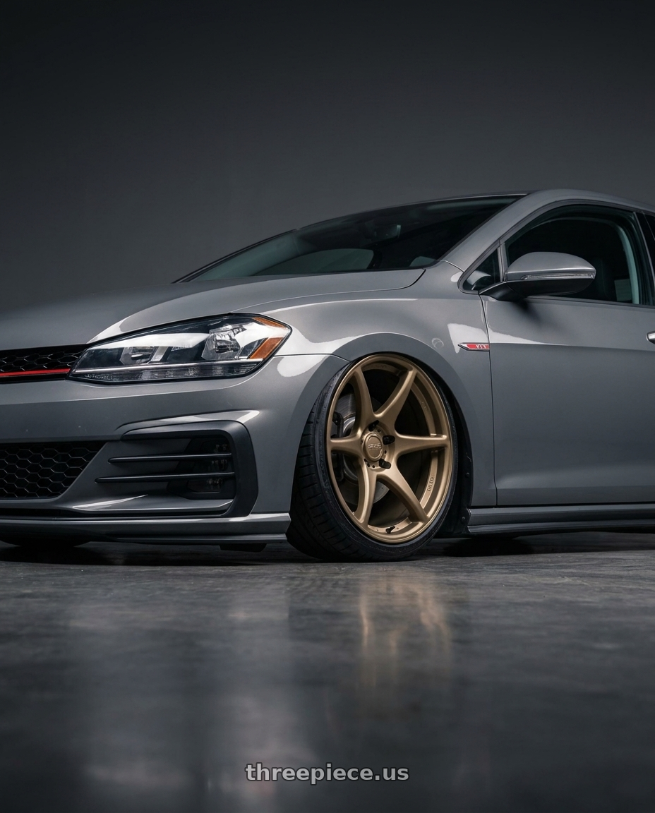 2019 Volkswagen GTI MK7 with Kansei K11B Tandem 5X112 19x10.5 22 Bronze wheels