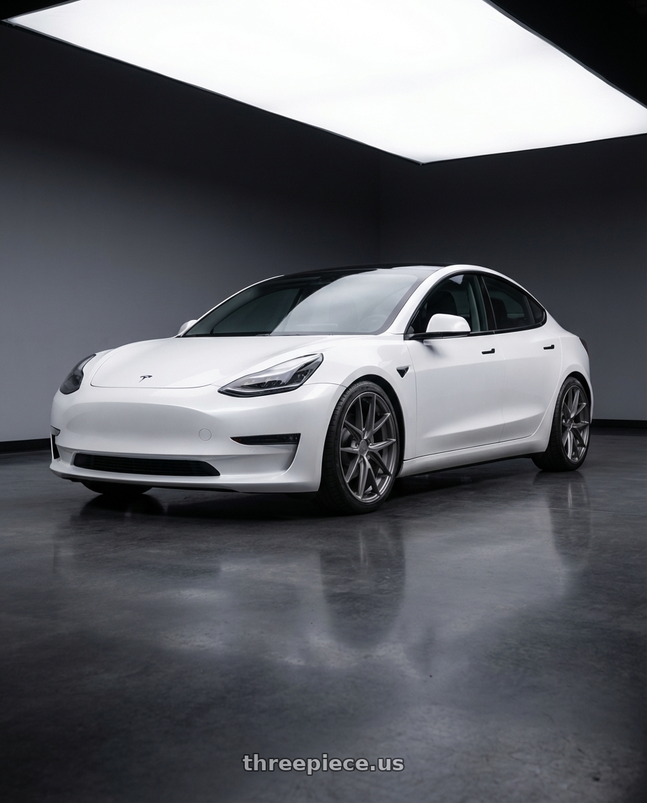 2023 Tesla Model 3 with Niche 1PC M116 MISANO 5X114.3 19X8.5 +33 MATTE GUN METAL wheels