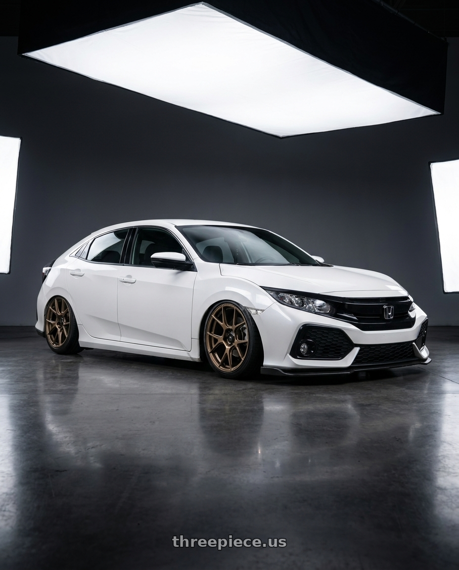 2024 Honda Civic with Konig Ampliform 5x114.3 18x8.5+45 Gloss Bronze wheels