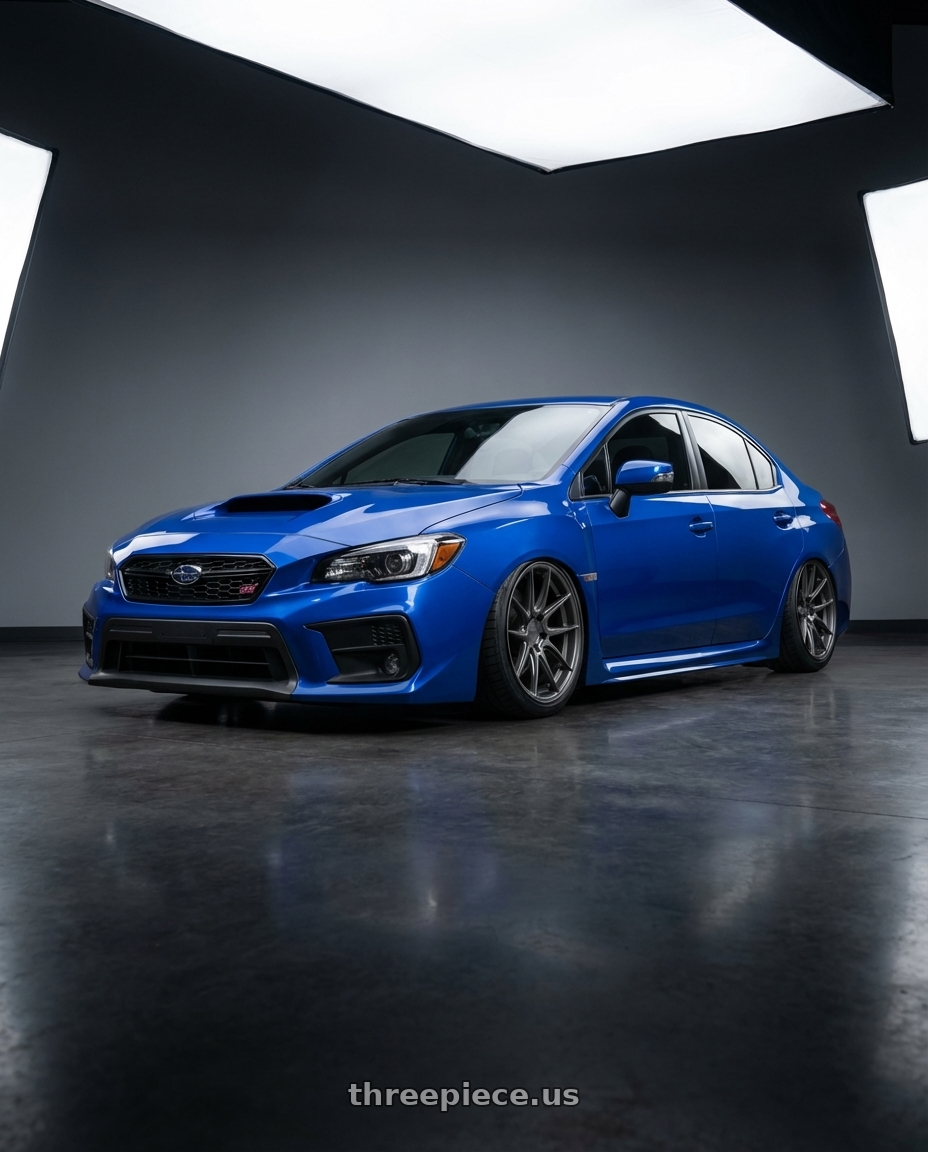 2018 Subaru WRX STI with Niche 1PC M116 MISANO 5X114.3 18X8 +40 MATTE GUN METAL wheels