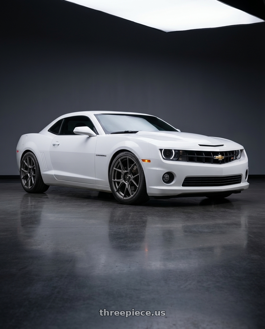 2014 Chevrolet Camaro 5th Gen with Konig Ampliform 5x120 20x8.5+45 Dark Metallic Graphite wheels