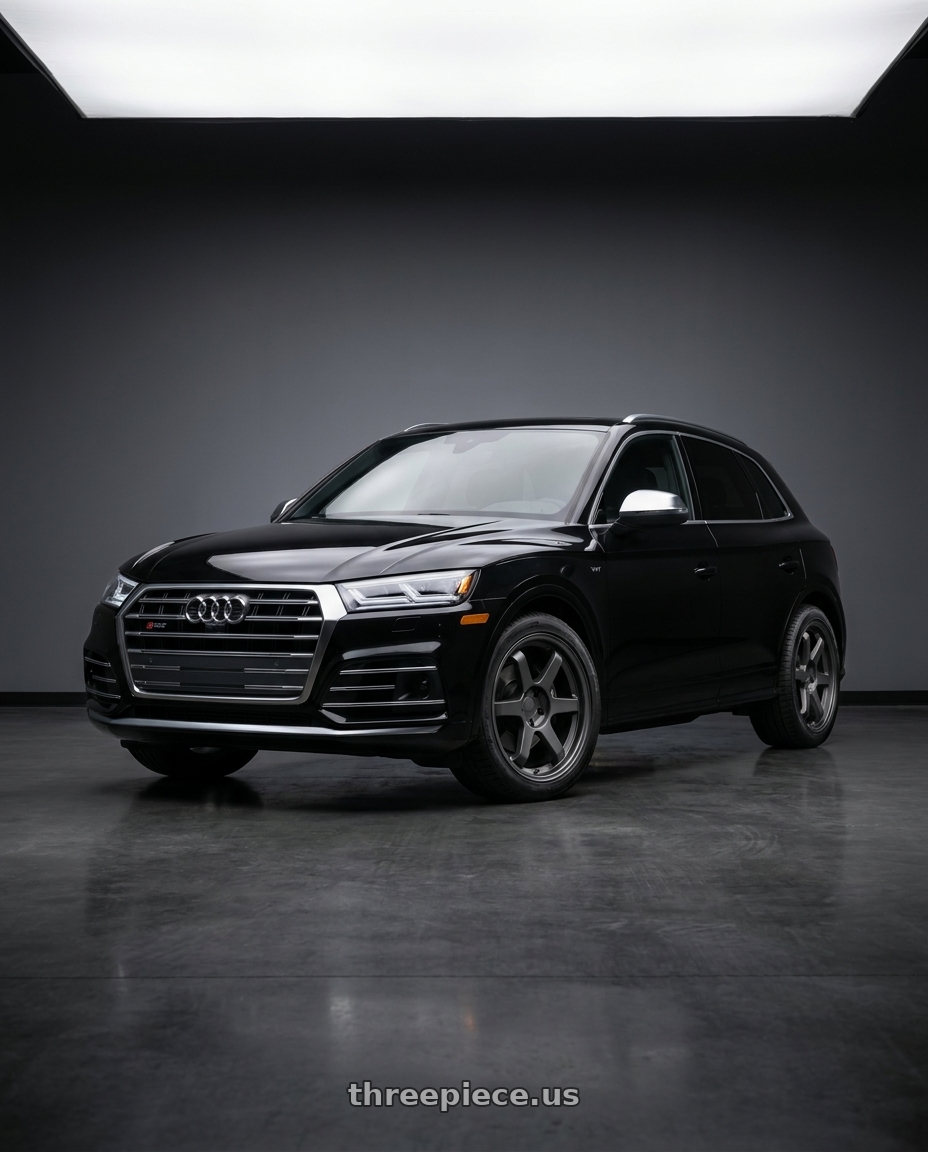 2018 Audi sq5 with 9six9 SIX-1 5x112 19X8.5 +35 Carbon Gray wheels