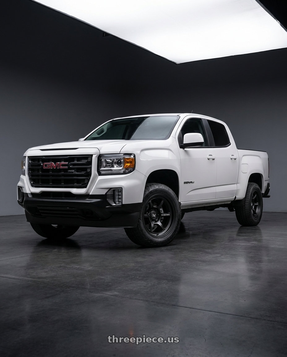 2021 GMC Canyon Denali with Black Rhino SHOGUN 6X120 17X8.5 +20 MATTE BLACK wheels