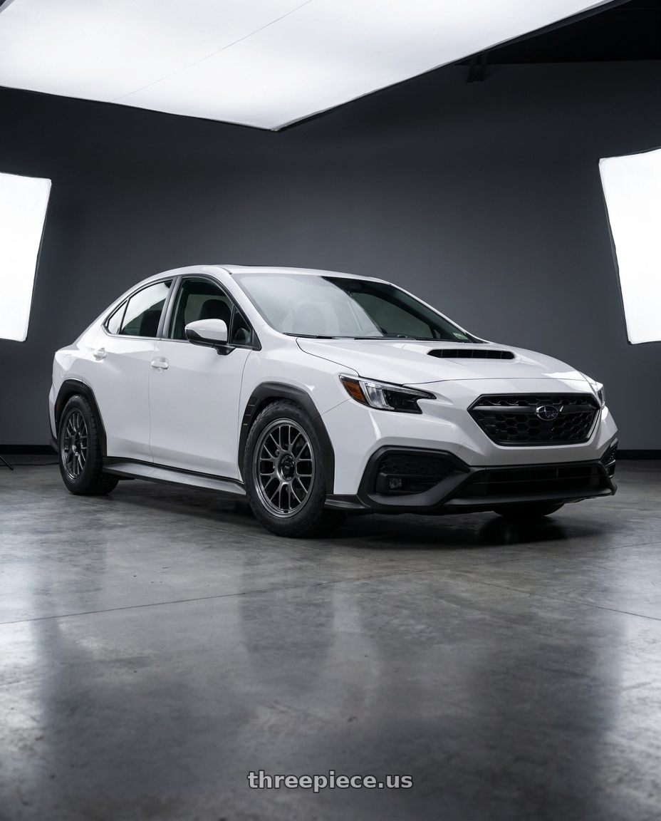 2023 subaru wrx premium with Konig MRK1 5X114.3 18x9.5+40 Hyper Carbon - Gloss Black Gear Cap/Logo/Cover Plate wheels