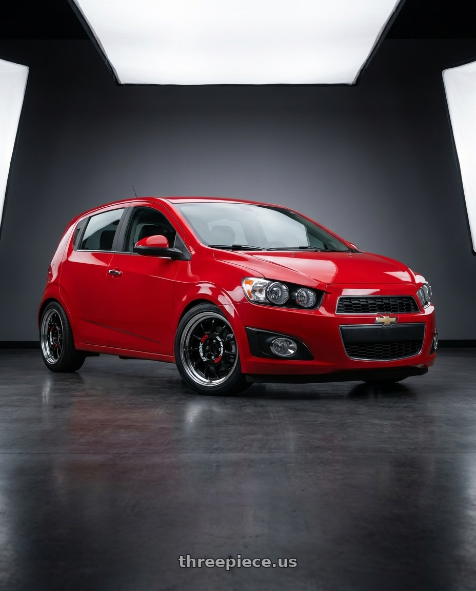 2015 chevrolet sonic ltz with Work Emotion Rs11 2p 4x100 15x7.5 0 black wheels