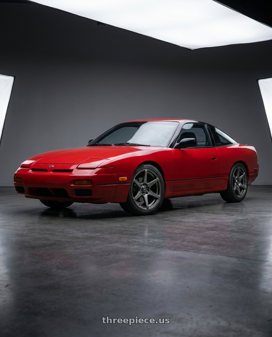 1993 nissan 240sx with Konig Tandem 5x112 16x7.5+45 Gloss Graphite wheels